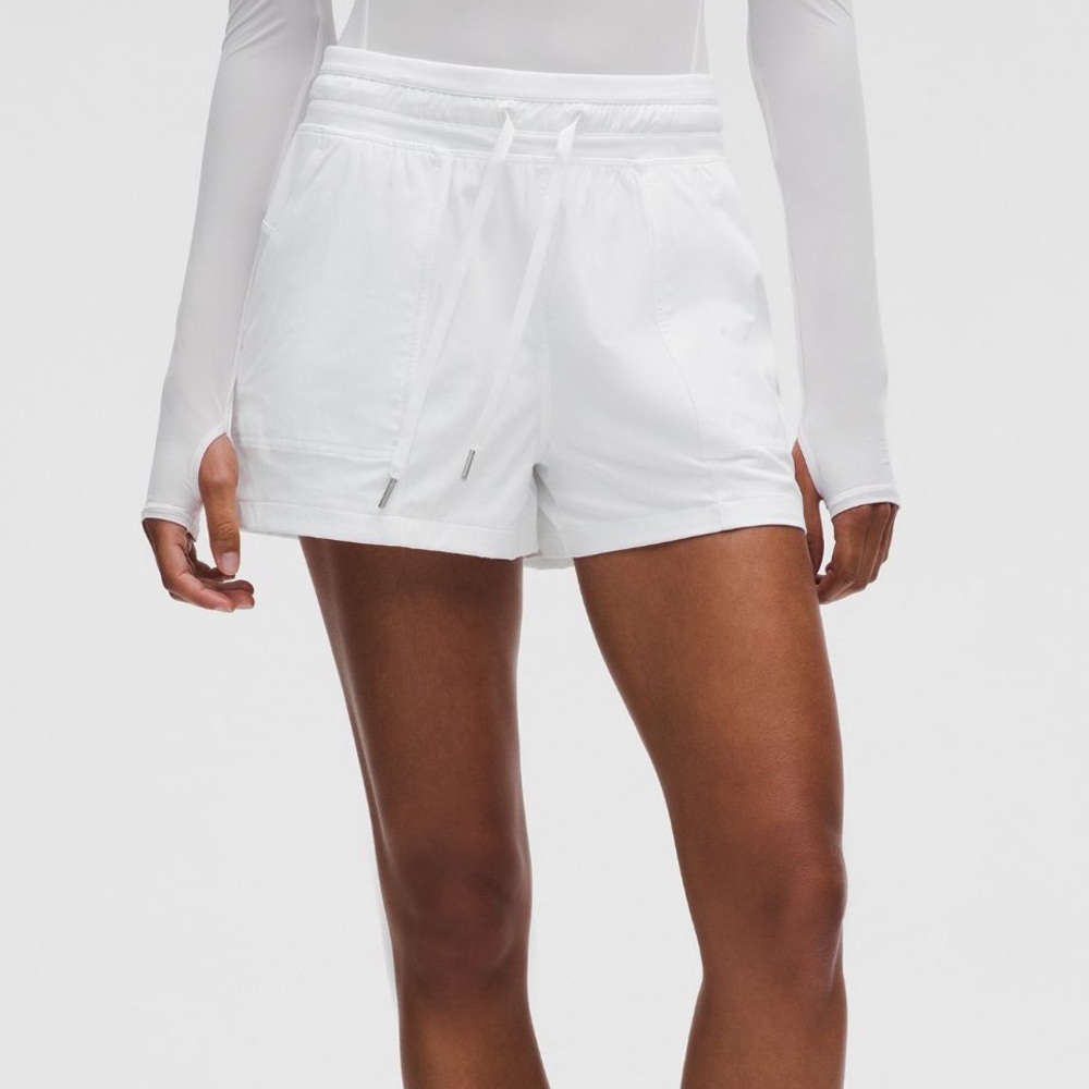 Lululemon White Dance Studio HR Short 3.5”